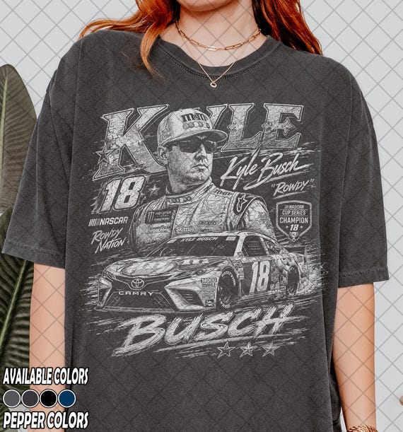 Vintage Comfort Colors Kyle Busch Shirt, 18 Racing Rowdy Busch Tee, Gift For Women and Man Unisex T-Shirt
