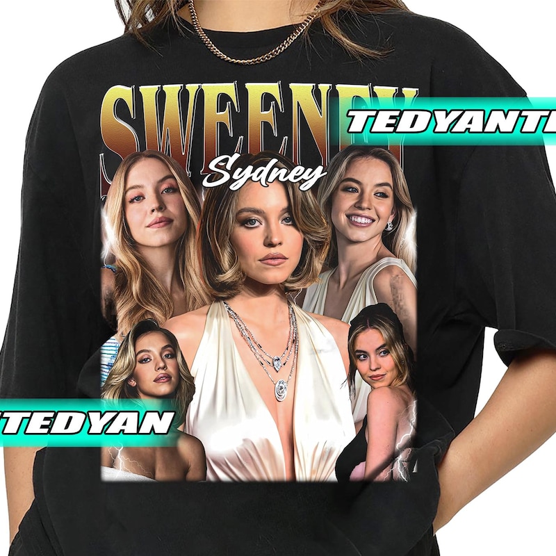 Produktbild von Sydney Sweeney 9 T Shirt Artist Celebrity Celebslover Fion Brand