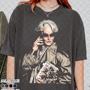 Vintage Comfort Colors Miranda Priestly-skjorta, The Devil Wears Prada-tröja, mode-Boss Lady-tröja, present till kvinnor och män, unisex-t-shirt