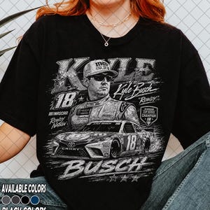 Vintage Comfort Farben Kyle Busch Shirt, 18 Racing Rowdy Busch Tee, Geschenk für Frauen und Männer Unisex T-Shirt Bild 3