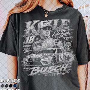 Vintage Comfort Farben Kyle Busch Shirt, 18 Racing Rowdy Busch Tee, Geschenk für Frauen und Männer Unisex T-Shirt Bild 2