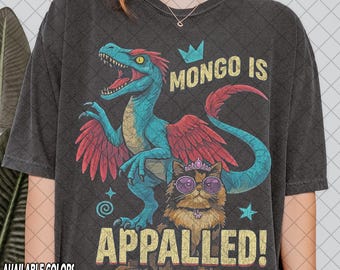 Vintage Comfort Colors Mongo is Appalled! T-Shirt, Princess Donut and Mongo, Dungeon Crawler Carl Inspired, Gift For Women and Man Unisex