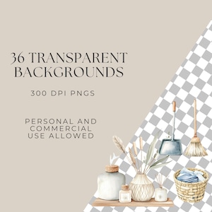 Watercolor Spring Cleaning Clipart, Cleaning Clipart, Laundry Clipart, Cleaning Supplies, Chore Clipart, Housekeeping Clipart, Cleaner PNG image 4