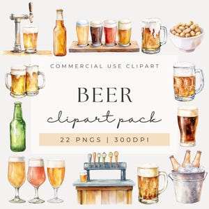 Imágenes prediseñadas de cerveza en acuarela, imágenes prediseñadas de cervecería, imágenes prediseñadas de alcohol, imágenes prediseñadas de pub, imágenes prediseñadas de jarra de cerveza, cata de cerveza, vaso de cerveza, botella de cerveza, amante de la cerveza