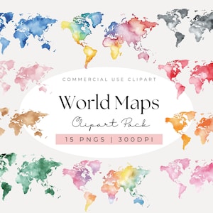 Aquarell Weltkarte Clipart, Reise Clipart, Hochzeit Einladung Clipart, Abenteuer erwartet, Continents Clipart, World Travel Maps, PNG