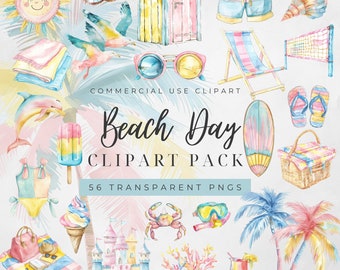 Aquarell Strand Tag Clipart, Sommer Clipart, Reise Clipart, Strand Urlaub Clipart, Ozean Clipart, niedlichen Meer Clipart Urlaub, PNG