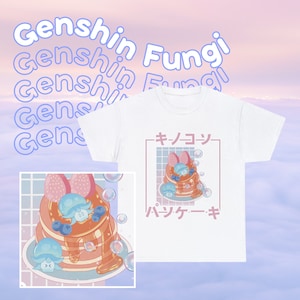 Genshin schimmel pannenkoek schotel, Genshin tshirt cadeau, Genshin cadeau-ideeën, cadeau voor Genshin gamers, schattige gamer geschenken, tshirt cadeau voor haar, gamer