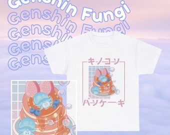 Genshin Fungus Pancake Dish, Genshin tshirt gift, Genshin gift ideas, Gift for Genshin Gamers, Cute Gamer Gifts, Tshirt Gift for her, Gamer