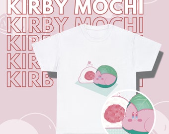 Kirby-smaksatt Mochi Unisex T-shirt med kraftig bomull - Present till henne - Kirby-skjorta - Söt Kirby - Söta presenter - Barnkläder