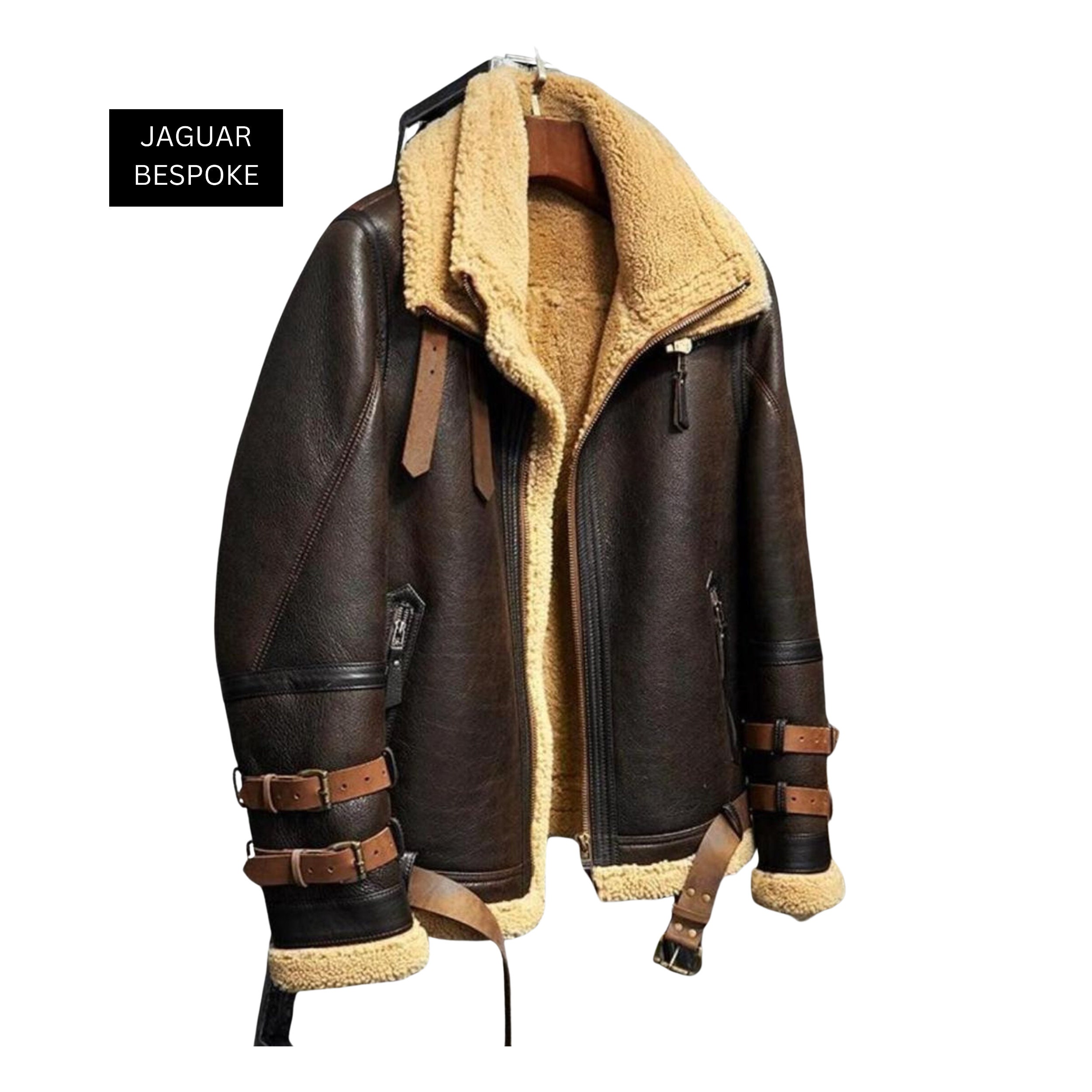 Blouson aviateur B3 en peau de mouton, veste en cuir aviateur RAF, veste homme/femme avec