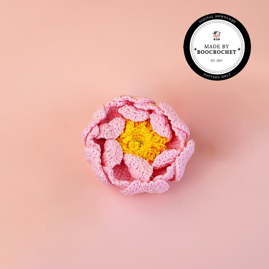 Peony Flower Car Hanging Crochet Pattern Car Accessories Crochet Car