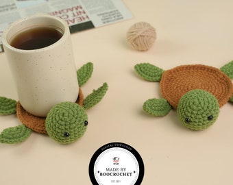 Turtle Coaster Set Crochet Pattern | Adorable Housewarming | Home Decoration | Animal Crochet Pattern | Housewarming Gifts | Boo.Crochet