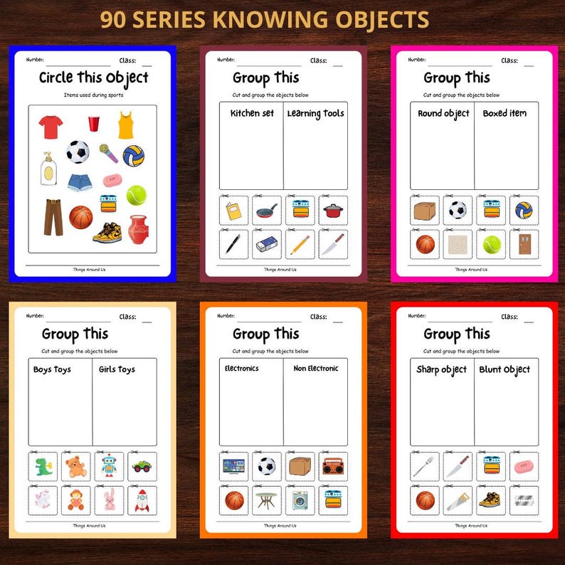 Objects Around Worksheets, Printable Object Identification, Kids Object ...