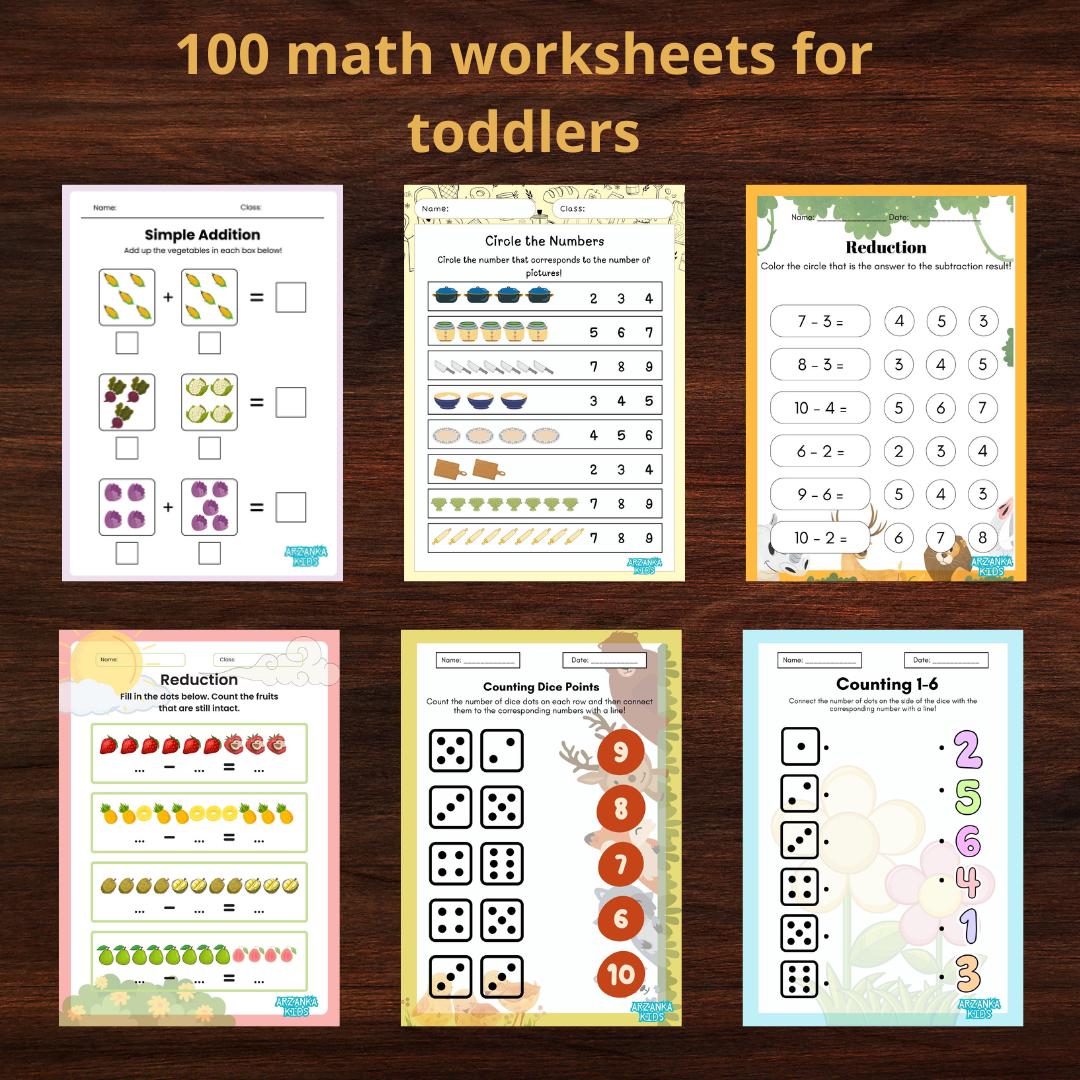 Math Worksheets for Kids, Learning Math Printables, Printable Math ...