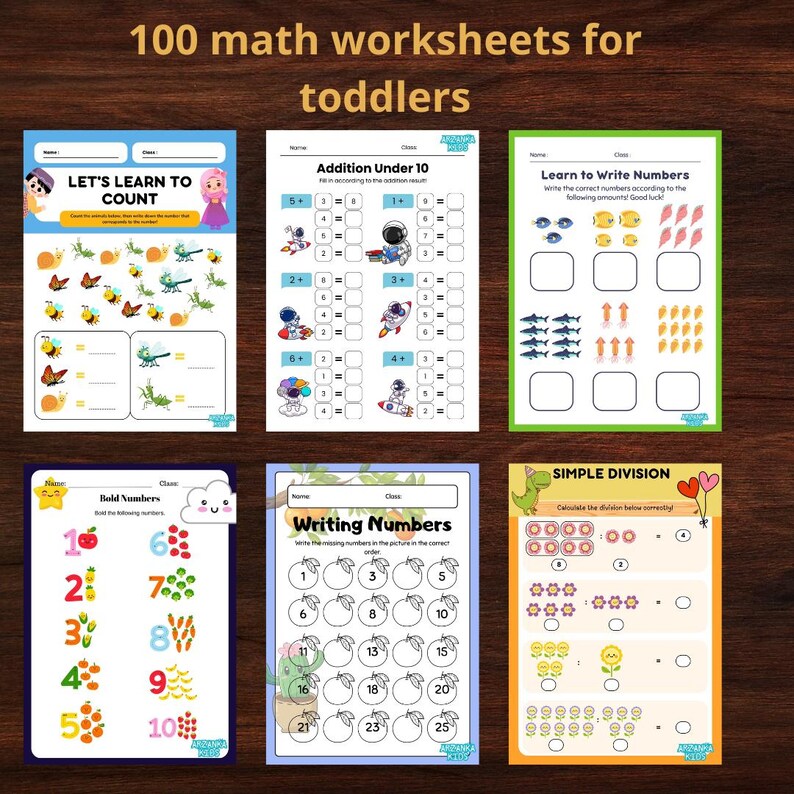Math Worksheets for Kids, Learning Math Printables, Printable Math ...