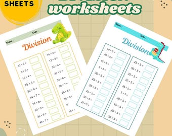 Division Worksheets, Math Division Activities, Math Worksheets, Printable Math Sheets, Kids Math Division, Learning Division, Printable Math