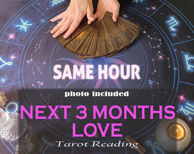 Featured listing image: Next 3 months love tarot reading | Same Hour | psychic reading | future prediction | next 3 months detailed love tarot reading | love advice
