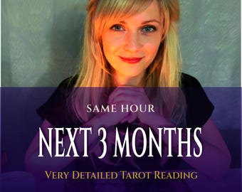 3 Month Psychic Reading, Tarot Reading, Personalized Future Forecast for Love, Career, Money