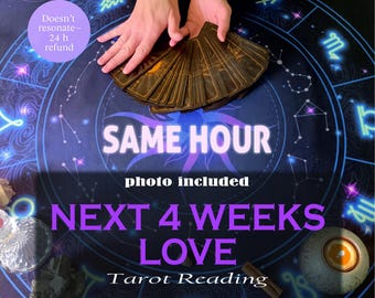 Next 4 Weeks LOVE Tarot Card Reading, Same Hour Reading, Next Month Guidance, Weekly Challenges, Weekly Advice, Psychic Reading, Same Day