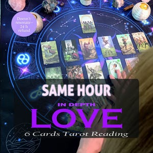 Love tarot reading - 6 cards | psychic love reading | same hour same day | fast medium readings | soulmate reading | detailed reading