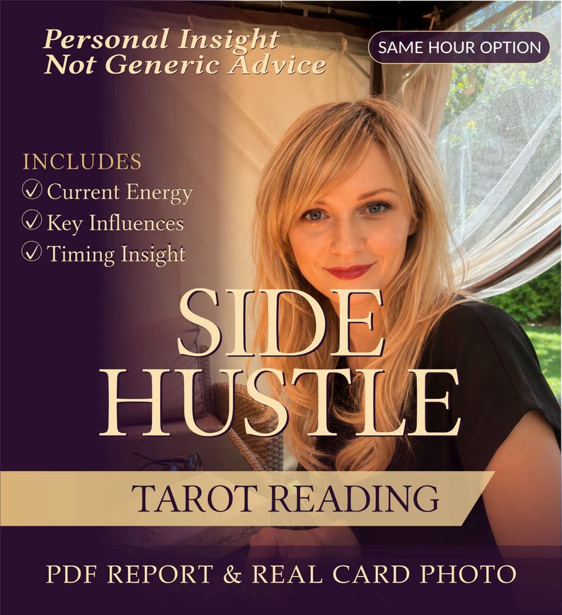 Side Hustle Tarot Reading, Business Guidance, Career Insight (Same Day Option) image 1
