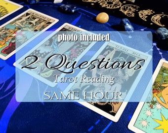 Tarot Reading - 2 Questions - Same Hour Psychic Reading - Tarot Card Reading - Instant Answers to Your Questions!