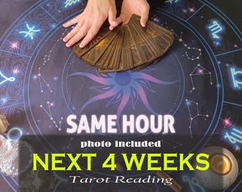 Next 4 Weeks Tarot Reading, Same Hour Reading, Next Month Guidance, Weekly Challenges, Weekly Advice, Psychic Reading, Future Prediction
