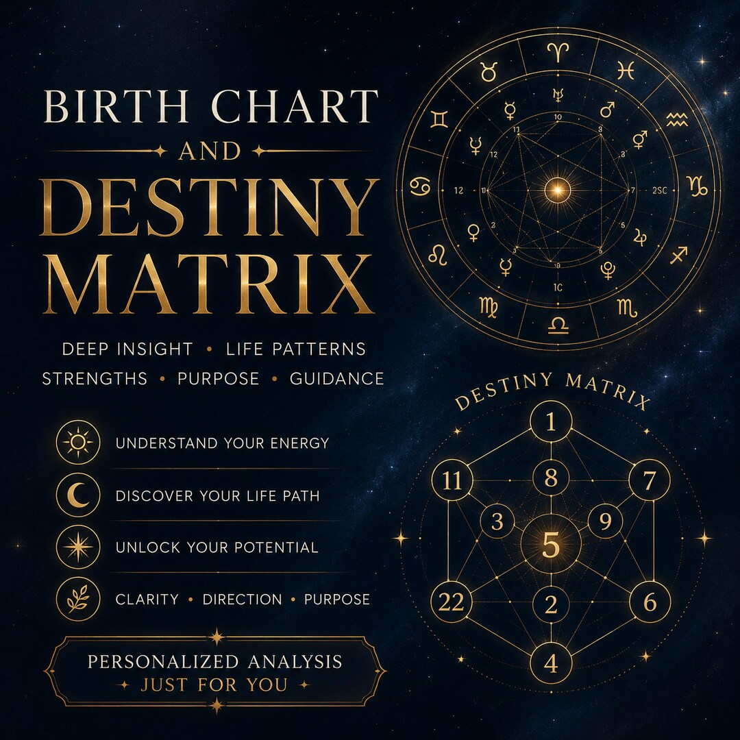 Birth Matrixes Detailed Birth Chart Reading, Destiny Matrix Analysis, Natal Astrology ...