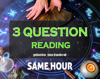 3 questions reading - psychic reading - tarot reading - same hour psychic reading - detailed tarot card reading - instant answers
