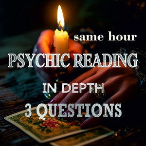 Lectura psíquica - Lectura de tarot - 3 cartas - Misma hora - Lectura de cartas del tarot - ¡Respuestas instantáneas a sus preguntas!
