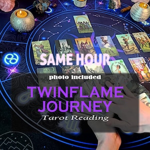 Twin Flame Journey Tarot Spread - 6 kaarten inzicht voor diepe zielsverbindingen - Love Tarot Reading | Paranormale liefdeslezing | Zelfde uur, zelfde dag