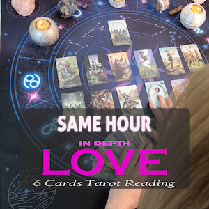 Liebes Tarot Legung - 6 Karten | psychische Liebe lesen | derselben Stunde selber Tag | schnelle mittlere Lesungen | Seelenfreundin Lektüre | ausführlicher Lektüre