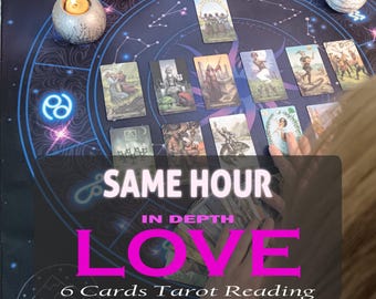 Love tarot reading - 6 cards | psychic love reading | same hour same day | fast medium readings | soulmate reading | detailed reading