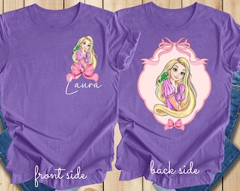 Disney Princesses Shirts, Disney Coquette Rapunzel Shirt, Princess Cinderella, Princess Elsa, Birthday Girl Gift, Disney Princess Tshirt