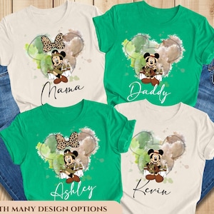 Mickey and Friends Safari Shirt, Personalized Disney Animal Kingdom Shirt, Disney Family Safari Trip Shirt, Animal Kingdom Shirt
