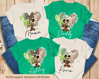 Mickey and Friends Safari Shirt, Personalized Disney Animal Kingdom Shirt, Disney Family Safari Trip Shirt, Animal Kingdom Shirt