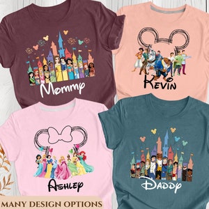 Disney Prince And Princess Shirt, Disney Family Trip Shirt, 2026 Disney Vacation Shirt, Disney Family Matching Shirt, Mom And Dad Shirt.