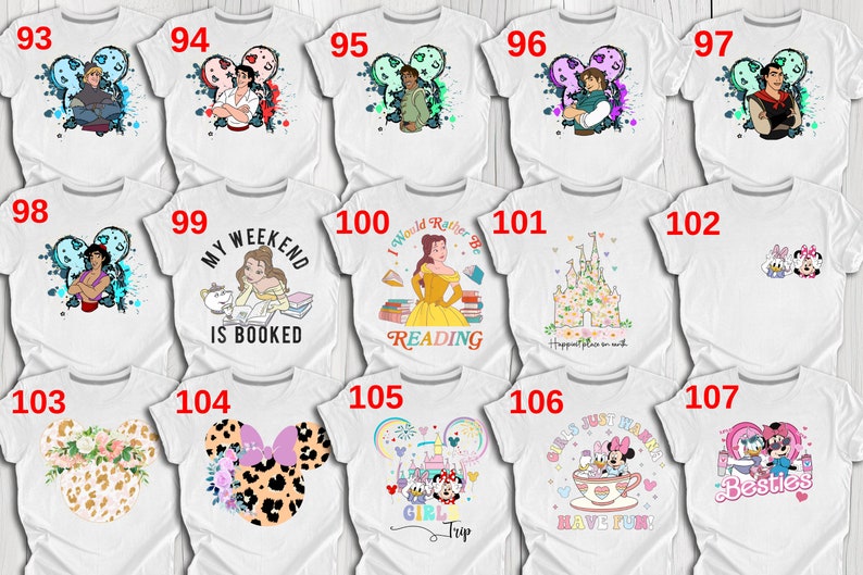 Disney Princesses Shirts, Disney Coquette Rapunzel Shirt, Princess Cinderella, Princess Elsa, Birthday Girl Gift, Disney Princess Tshirt image 8