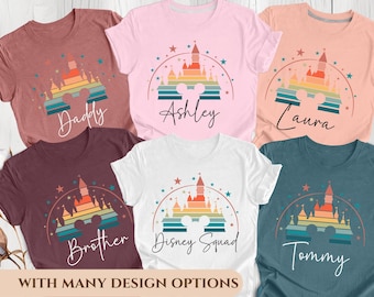 Disney Rainbow Castle Shirt, Disney Vintage ,Disney Family Shirt, Disney Castle Shirt, Disney Retro Shirt,Disneyworld Shirt,Disneyland Shirt