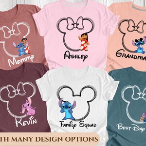 Camiseta "Aquí para los bocadillos", camiseta de Stitch, camiseta de Lilo y Stitch, camiseta de viaje a Disneyland, camiseta de viaje a Disneyworld, camiseta de Stitch para niños, vacaciones imagen 4