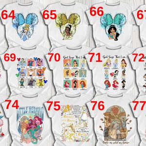 Disney Princesses Shirts, Disney Coquette Rapunzel Shirt, Princess Cinderella, Princess Elsa, Birthday Girl Gift, Disney Princess Tshirt image 6