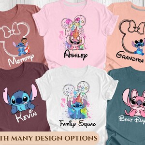 Camiseta "Aquí para los bocadillos", camiseta de Stitch, camiseta de Lilo y Stitch, camiseta de viaje a Disneyland, camiseta de viaje a Disneyworld, camiseta de Stitch para niños, vacaciones imagen 3