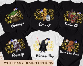 2026 Custom Star Wars Family Shirts, Star Wars Characters, Star Wars Group Shirts, Disney Family Trip Shirts,Star Wars Matching Shirt.