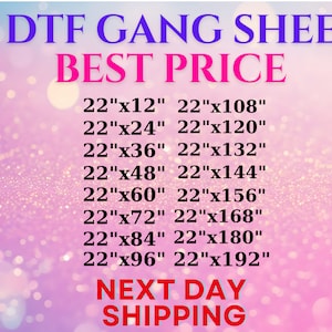 DTF Gang Sheet, Custom DTF Transfers, Wholesale Gang, Bulk DTF Sheets, Ready To Press, Direct to Film Transfer, Dtf Sublimation