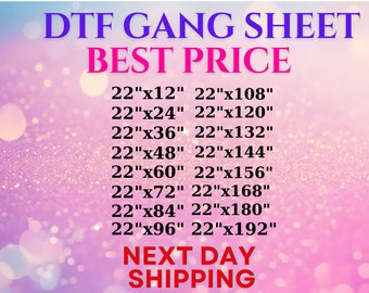 DTF Gang Sheet, Custom DTF Transfers, Wholesale Gang, Bulk DTF Sheets, Ready To Press, Direct to Film Transfer, Dtf Sublimation