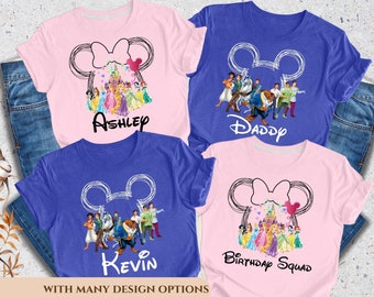 Disney Princess Mouse Ears Shirts, Matching Disneyworld Shirts, Disney Family Vacation, Custom Disney Princess Shirts, Mother Daughter Shirt