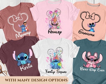 Disney Stitch Shirt, Custom Family Stitch Shirt, Mickey Ears Stitch Shirt,  Family Matching Shirt, 2024 Disney Vacation Tee, Disney Trip Tee