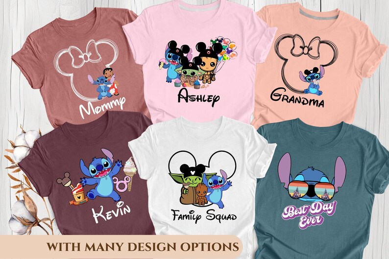 Camiseta "Aquí para los bocadillos", camiseta de Stitch, camiseta de Lilo y Stitch, camiseta de viaje a Disneyland, camiseta de viaje a Disneyworld, camiseta de Stitch para niños, vacaciones imagen 2