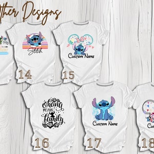 Camiseta "Aquí para los bocadillos", camiseta de Stitch, camiseta de Lilo y Stitch, camiseta de viaje a Disneyland, camiseta de viaje a Disneyworld, camiseta de Stitch para niños, vacaciones imagen 7