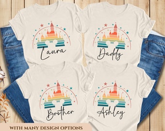 Disney Castle 2024 Shirts,Custom 2024 Disney Family Vacation Shirts, Disney Family Matching Tshirt, Disney Family 2024, Disney Trip Tee